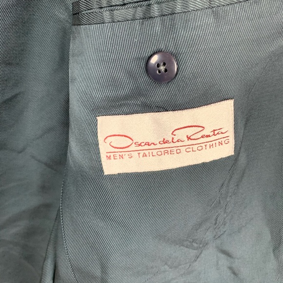 Oscar de la Renta Blue Wool Blazer Suit Coat B419 - Picture 4 of 5